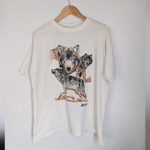 Vintage Arizona Wolf Pack Full Moon T-Shirt Size XL